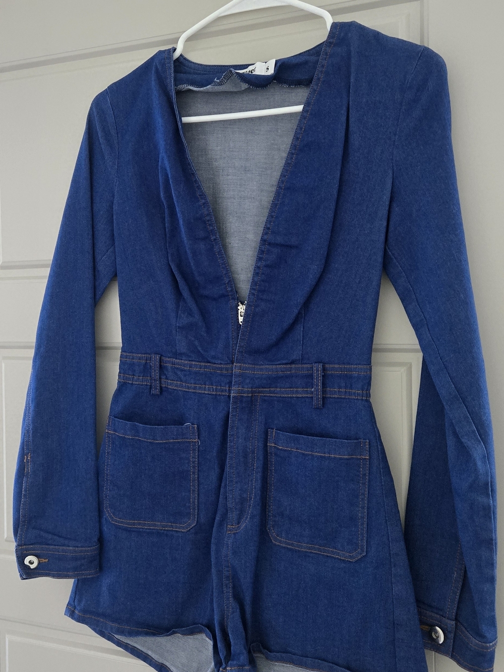 Tiger Mist Blue Denim Romper